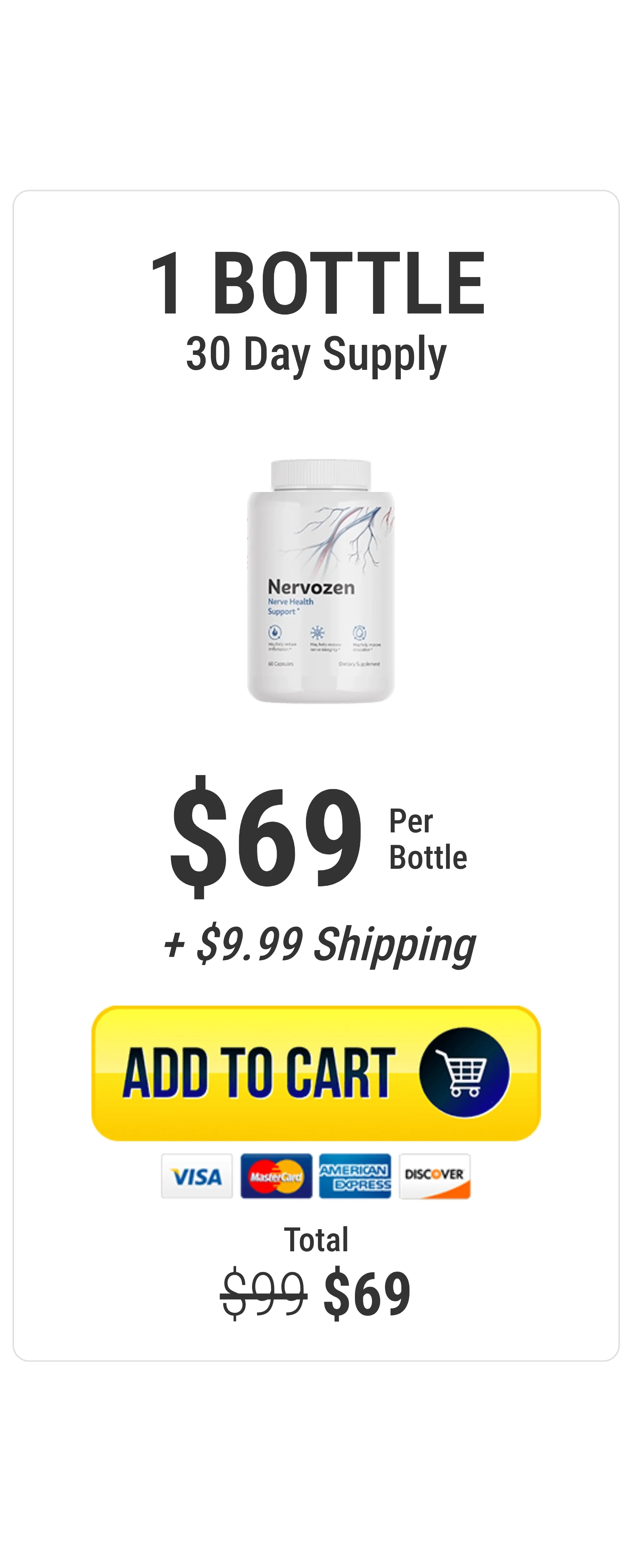 Nervozen™ 1 bottle pricing